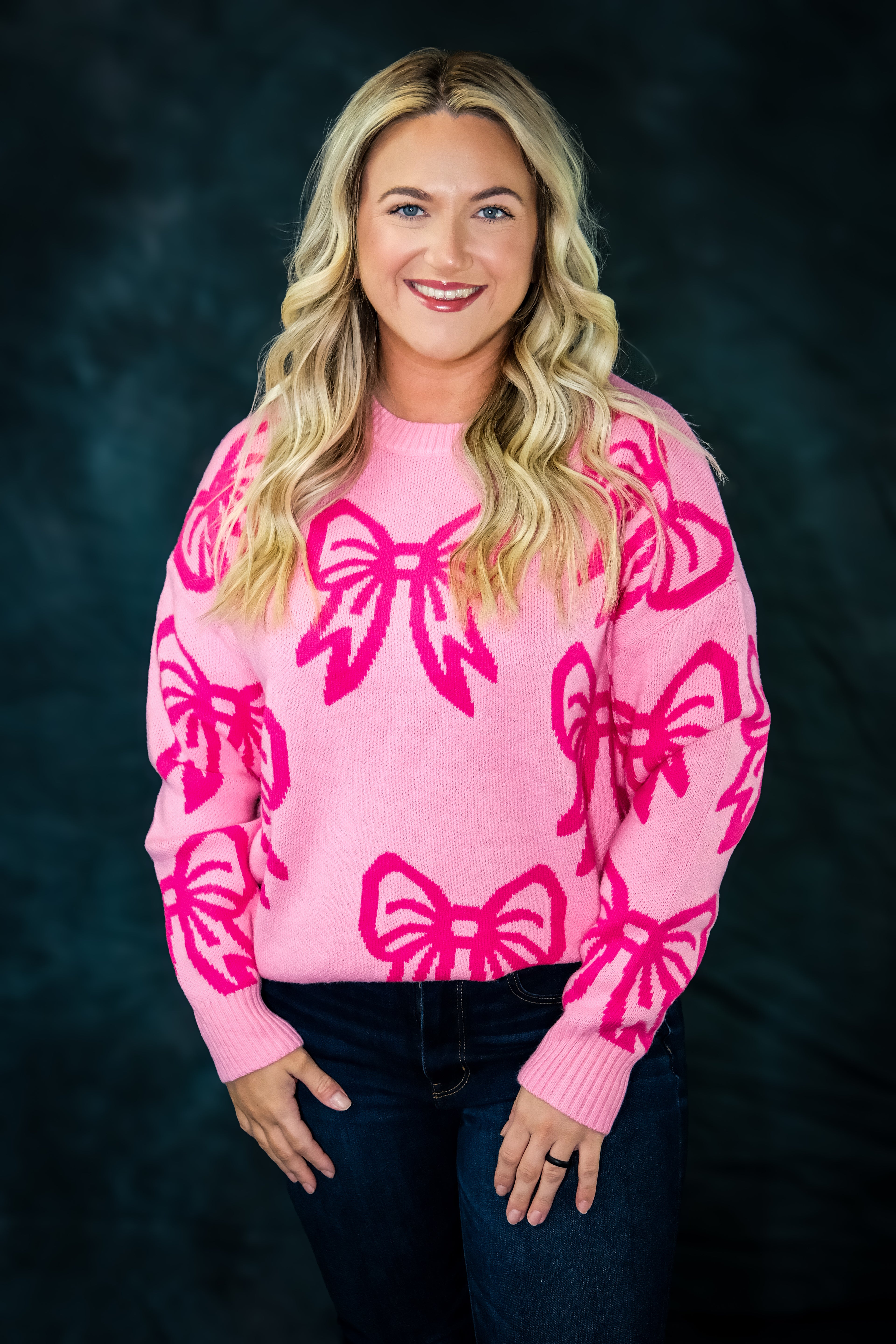 Pink Bow Sweater