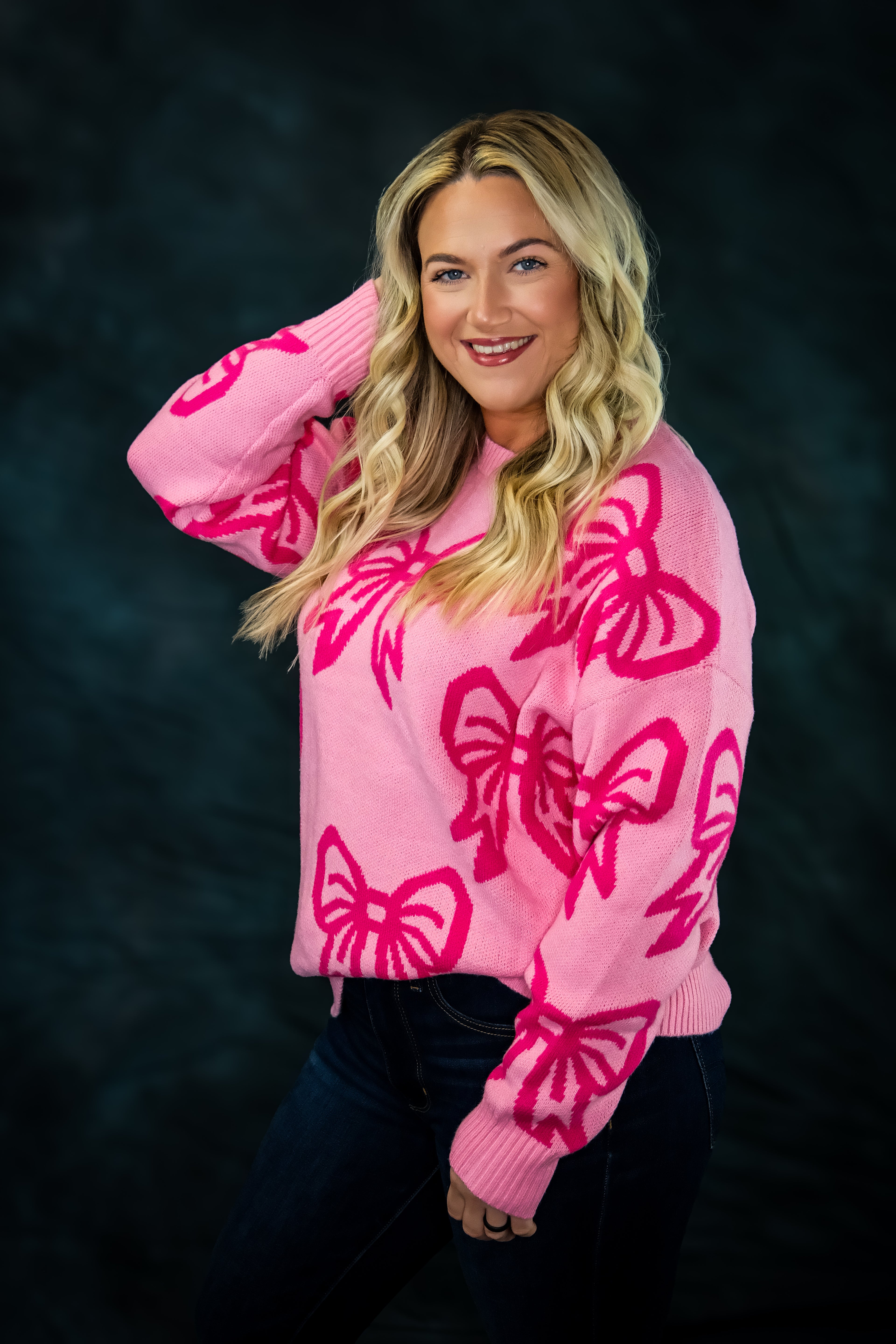 Pink Bow Sweater