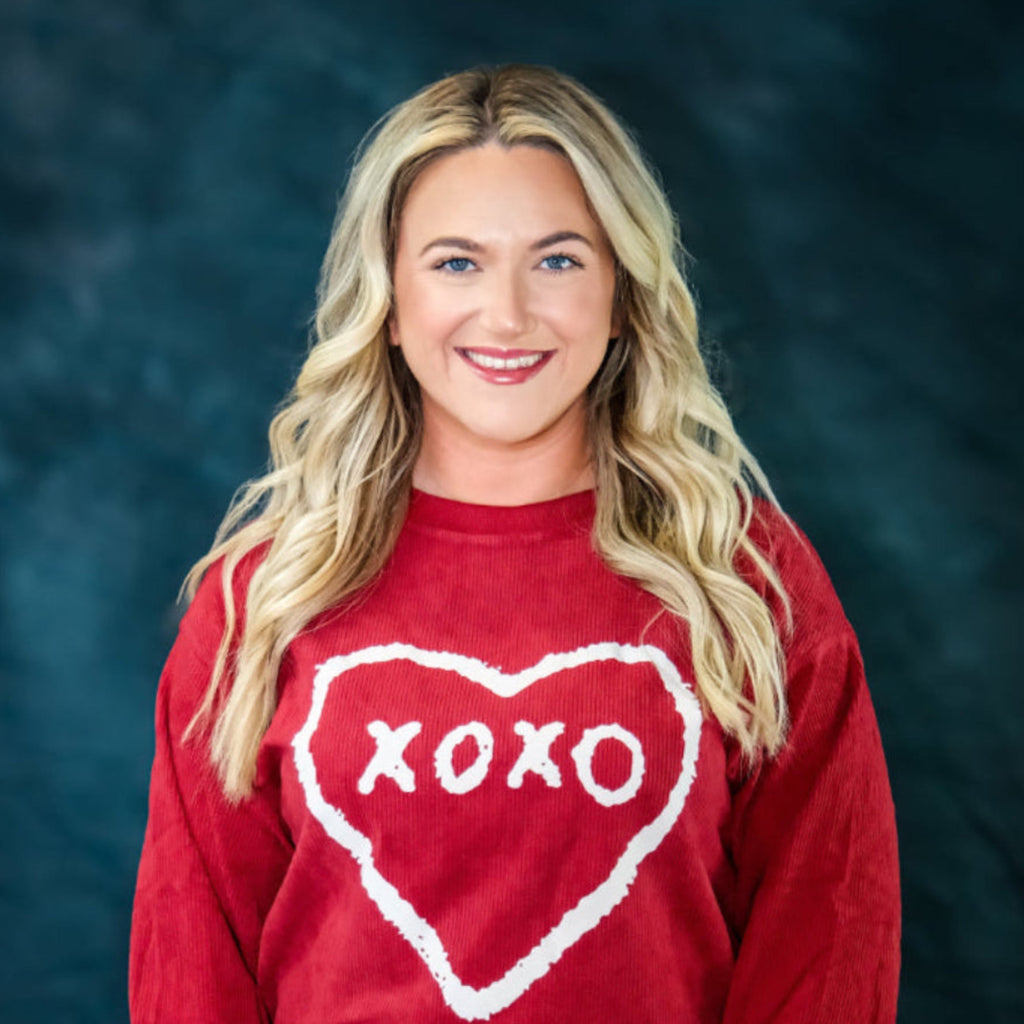XOXO Red Heart Graphic Sweatshirt