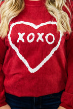XOXO Red Heart Graphic Sweatshirt