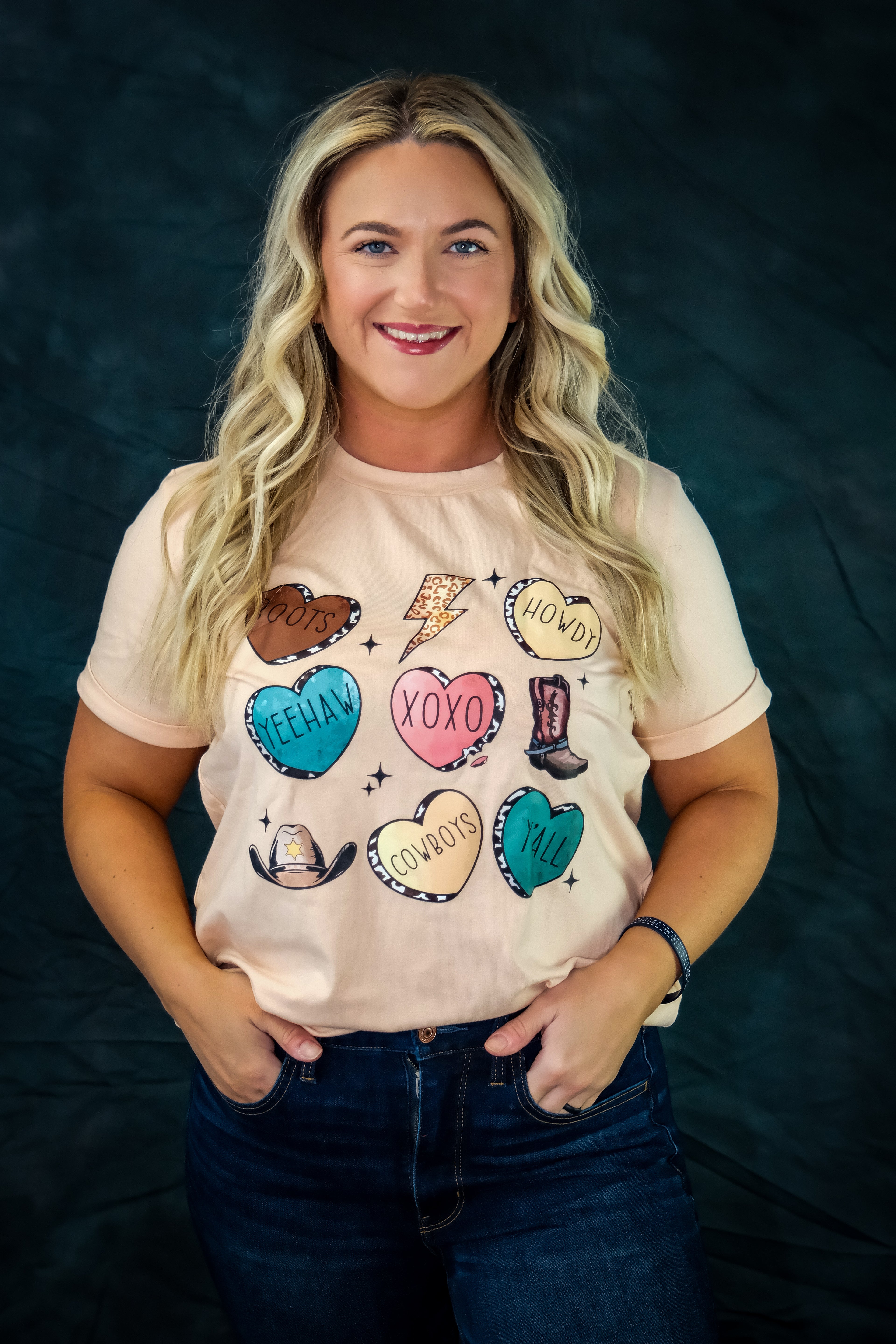 Western Valentine's Conversation Hearts Graphic Tee