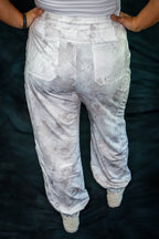 White Camo Print Baggy Jogger Sweatpants